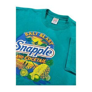 VTG Snapple Bali Blast Short Sleeve‎ T-Shirt Teal Fruit Jerzees USA Adult XL